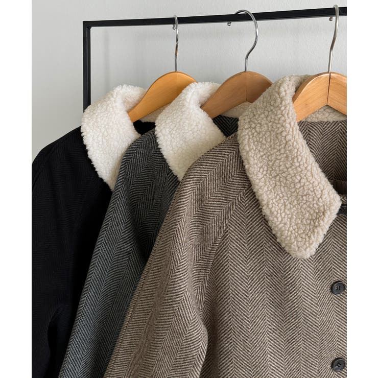 callautia ボアカラーミドルコート[品番：AMTW0012706]｜JUNOAH