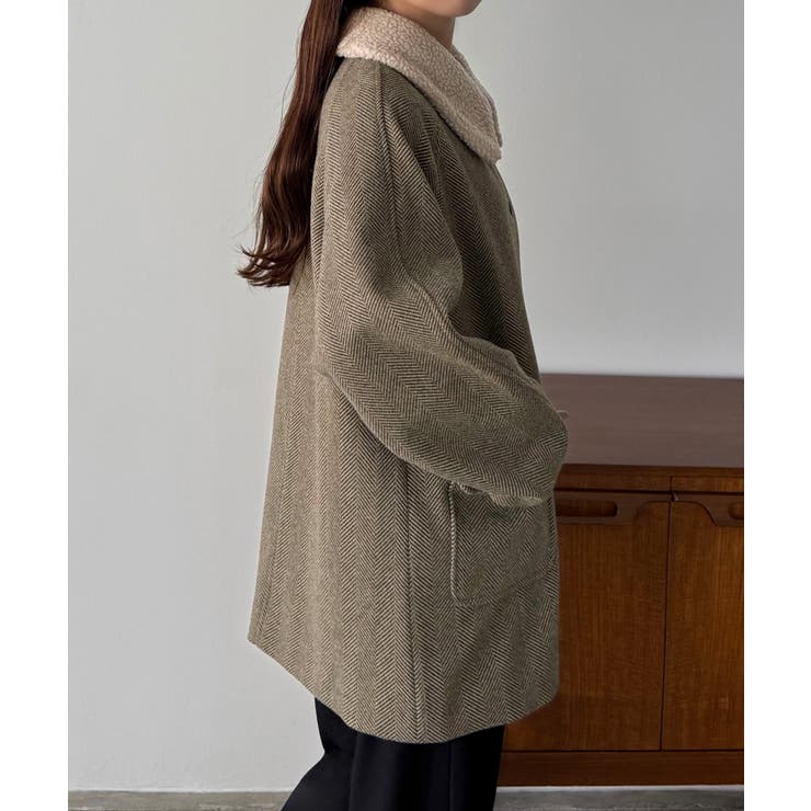 callautia ボアカラーミドルコート[品番：AMTW0012706]｜JUNOAH