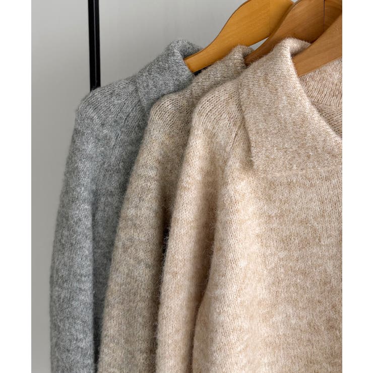 callautia ミックスカラーハーフボタンポロニット | JUNOAH | 詳細画像17 