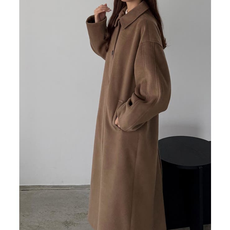 callautia ボリュームスリーブステンカラーロングコート | JUNOAH | 詳細画像7 