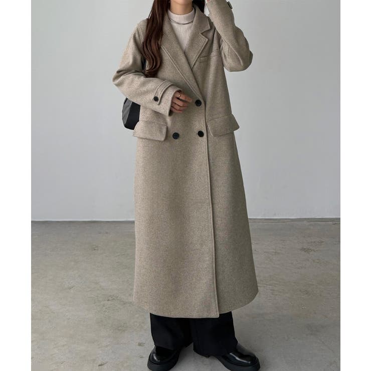 callautia ダブルボタンロングチェスターコート[品番：AMTW0012629