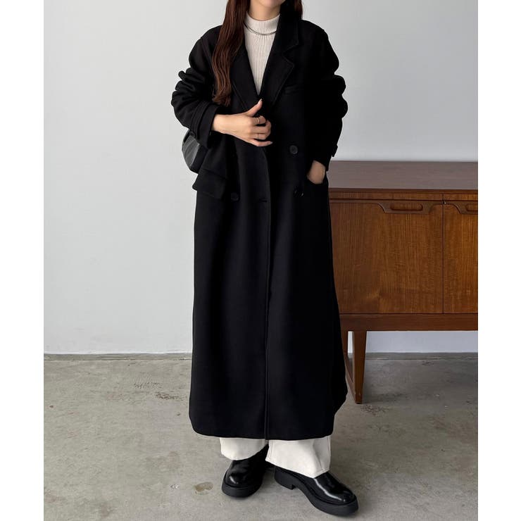 callautia ダブルボタンロングチェスターコート[品番：AMTW0012629