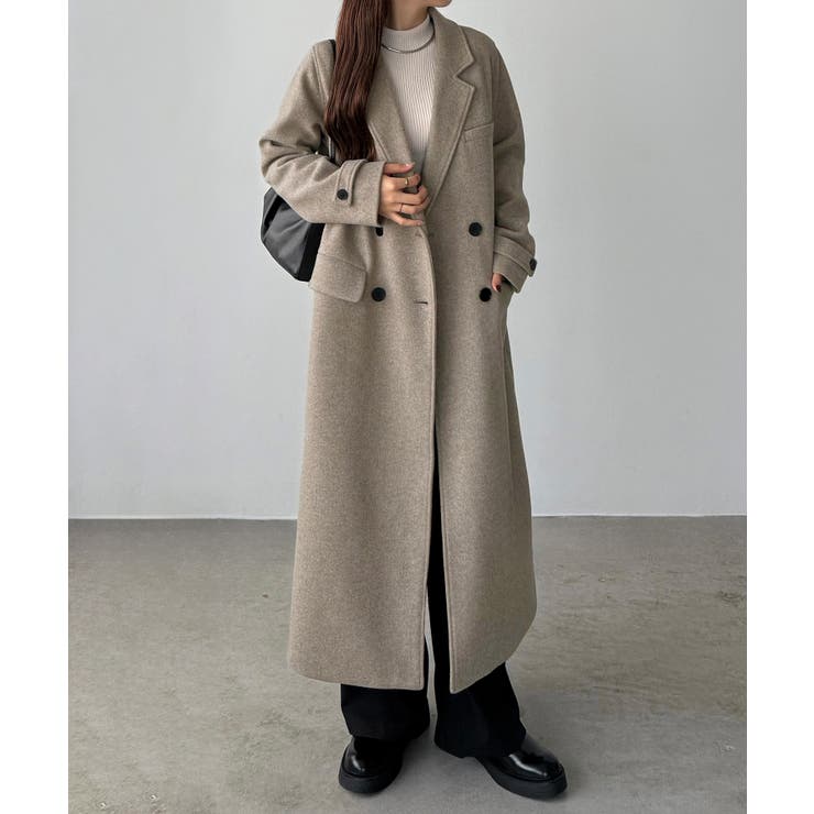 callautia ダブルボタンロングチェスターコート[品番：AMTW0012629