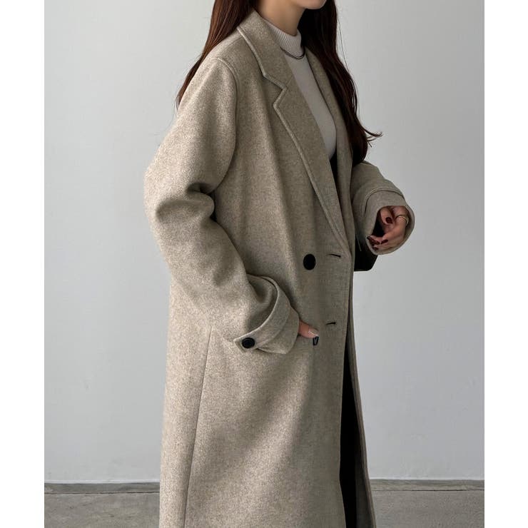 callautia ダブルボタンロングチェスターコート[品番：AMTW0012629