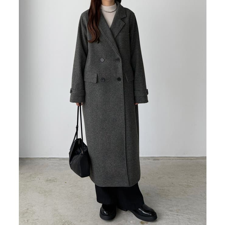 callautia ダブルボタンロングチェスターコート[品番：AMTW0012629