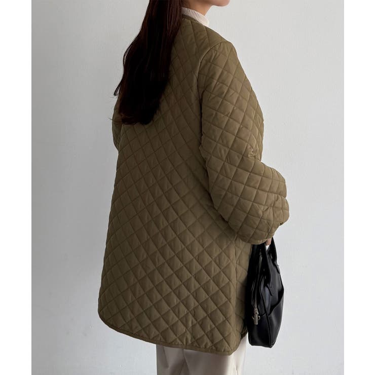 callautia 金ボタンノーカラーキルティングコート | JUNOAH | 詳細画像14 