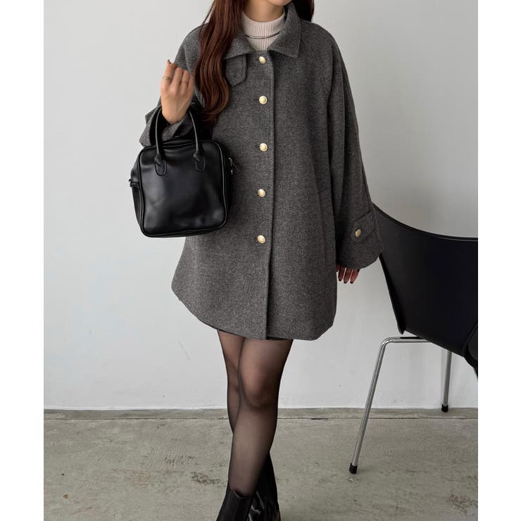 callautia ゴールドボタンミドルコート | JUNOAH | 詳細画像11 