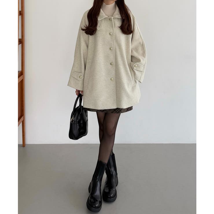 callautia ゴールドボタンミドルコート | JUNOAH | 詳細画像20 