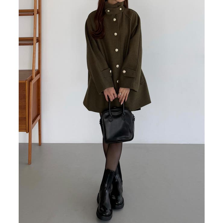 callautia ゴールドボタンミドルコート | JUNOAH | 詳細画像24 