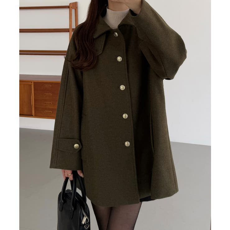 callautia ゴールドボタンミドルコート | JUNOAH | 詳細画像25 