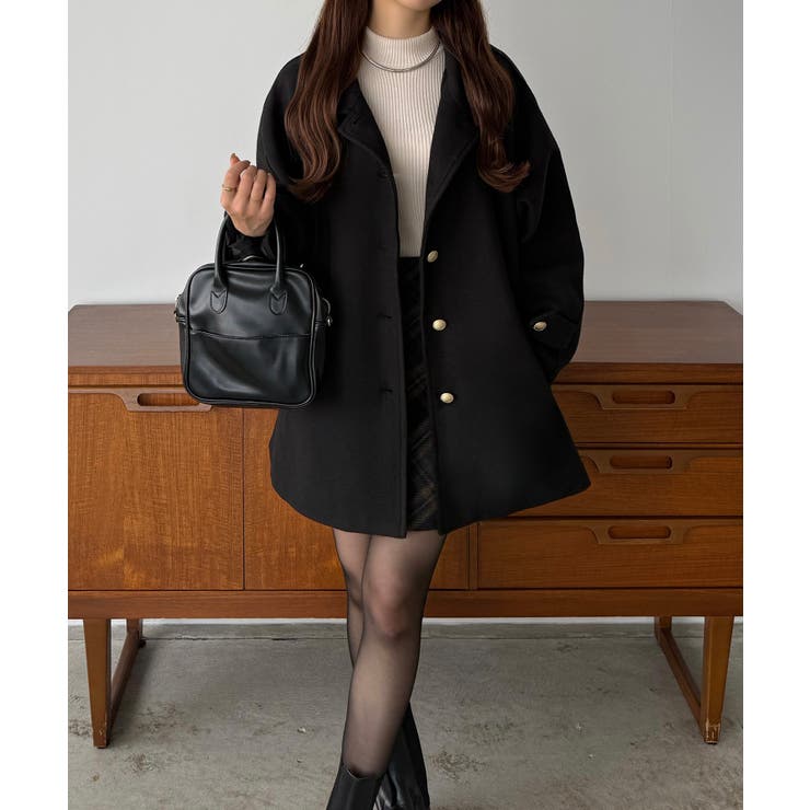 callautia ゴールドボタンミドルコート | JUNOAH | 詳細画像3 