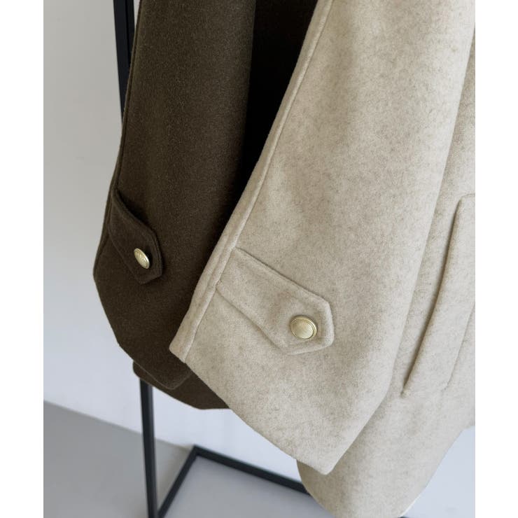 callautia ゴールドボタンミドルコート | JUNOAH | 詳細画像27 