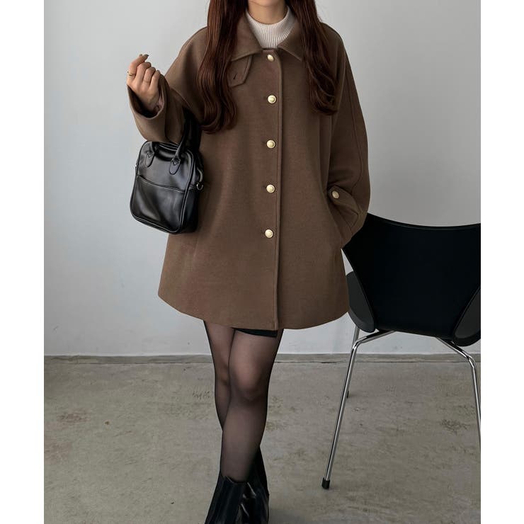 callautia ゴールドボタンミドルコート | JUNOAH | 詳細画像5 