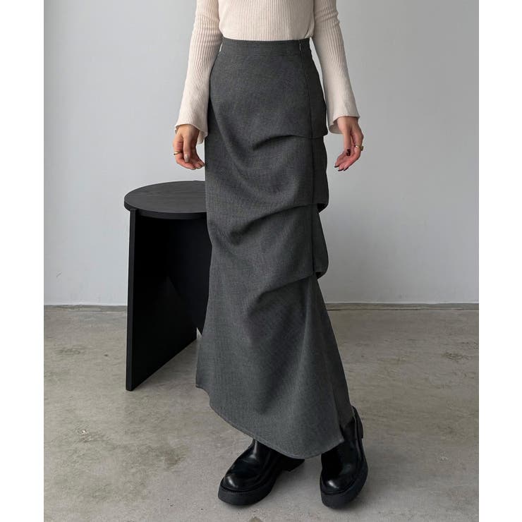 callautia 薄手ツイードサイドタックマーメイドスカート | JUNOAH | 詳細画像11 