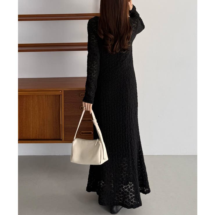 callautia カットレース長袖ポロワンピース（ペチワンピースセット） | JUNOAH | 詳細画像12 