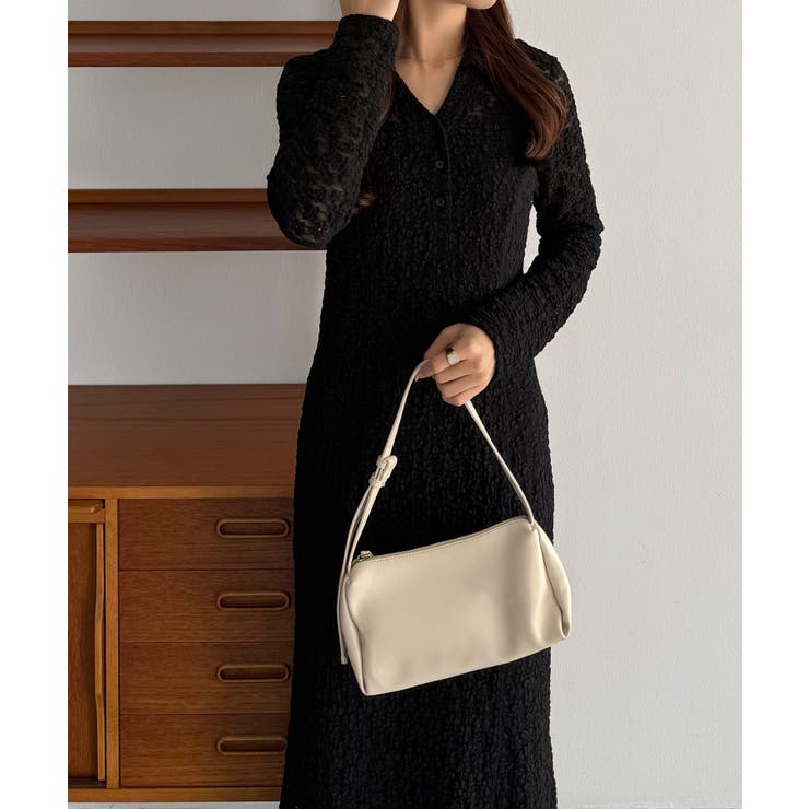 callautia カットレース長袖ポロワンピース（ペチワンピースセット） | JUNOAH | 詳細画像8 