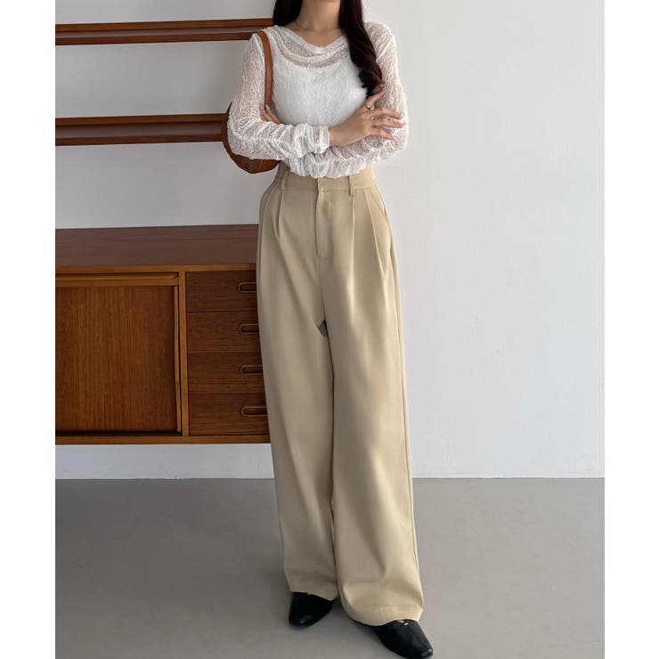 callautia 袖ギャザードレープレーストップス | JUNOAH | 詳細画像16 