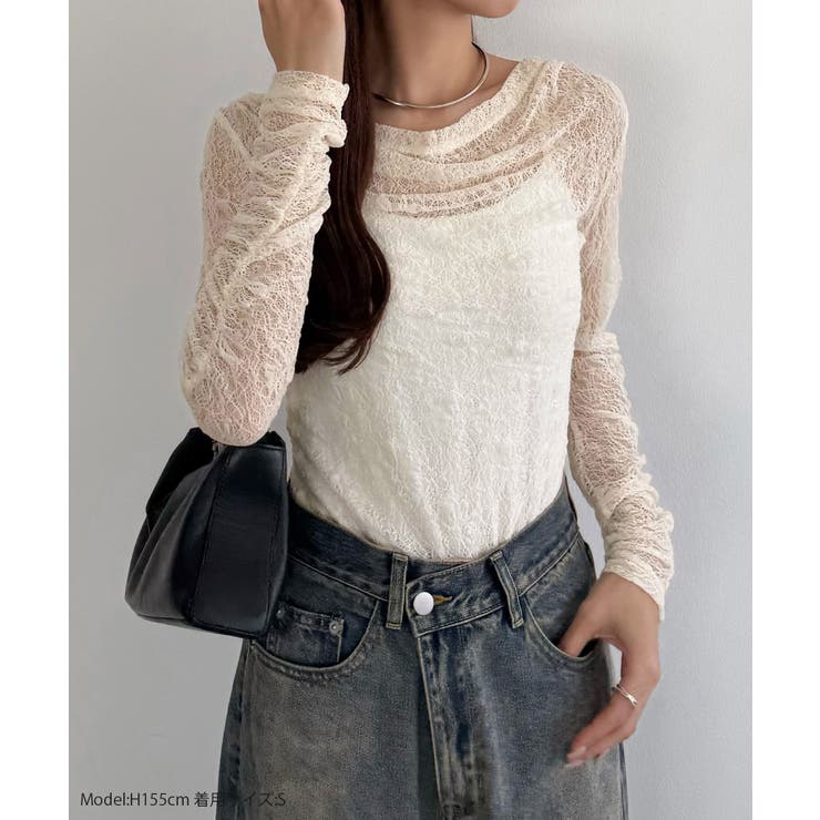 callautia 袖ギャザードレープレーストップス | JUNOAH | 詳細画像2 