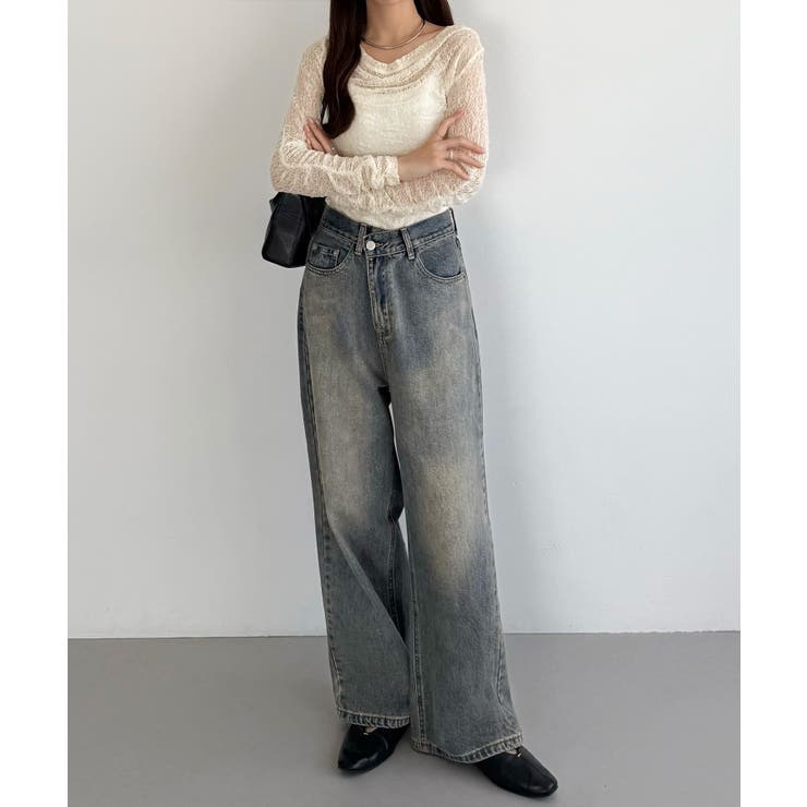 callautia 袖ギャザードレープレーストップス | JUNOAH | 詳細画像5 