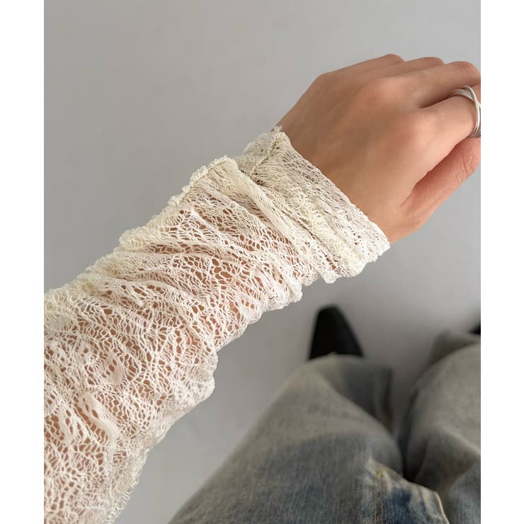 callautia 袖ギャザードレープレーストップス | JUNOAH | 詳細画像6 