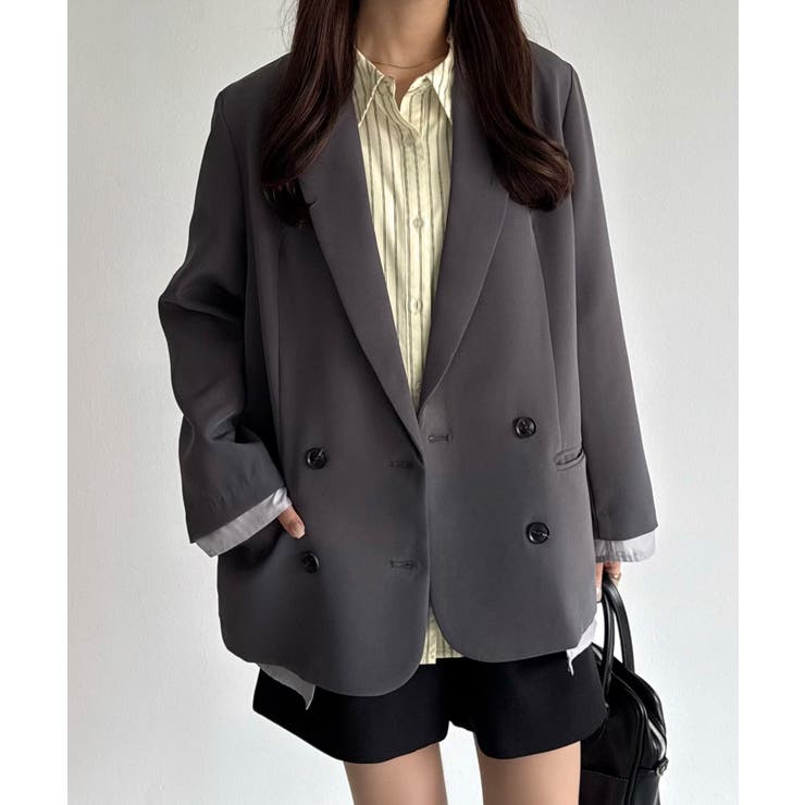 callautia バックスリットオーバーサイズストライプシャツ | JUNOAH | 詳細画像15 