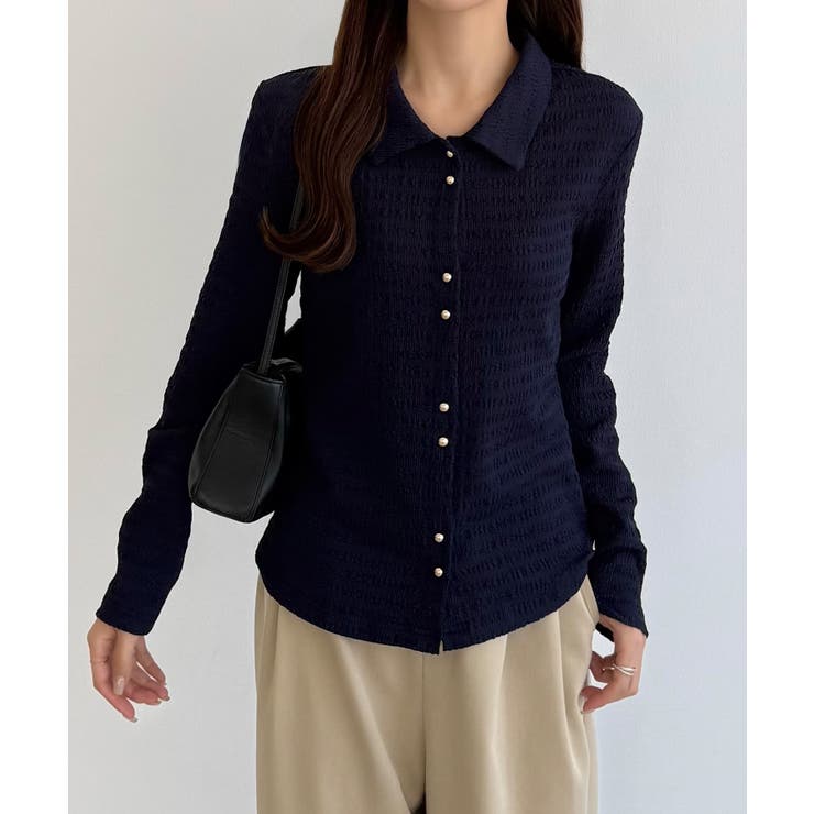 callautia カットジャガードポロトップス | JUNOAH | 詳細画像10 