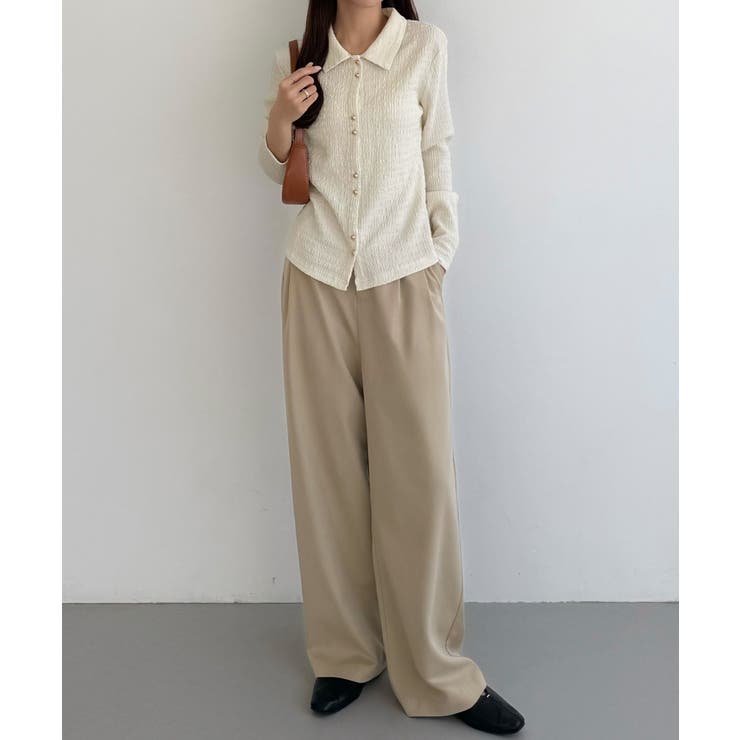 callautia カットジャガードポロトップス | JUNOAH | 詳細画像8 