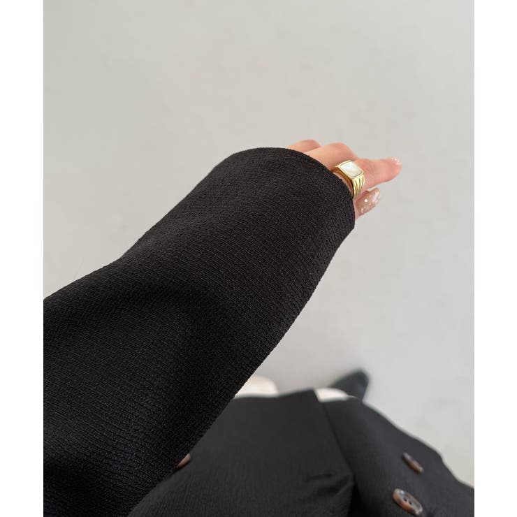 callautia 薄手ツイードテーラードシャツジャケット | JUNOAH | 詳細画像4 