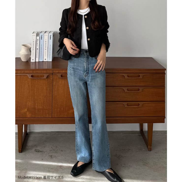 callautia ゴールドボタンツイードジャケット | JUNOAH | 詳細画像2 