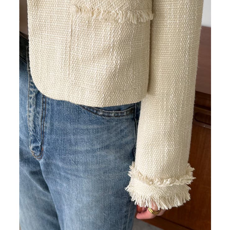 callautia ゴールドボタンツイードジャケット | JUNOAH | 詳細画像8 