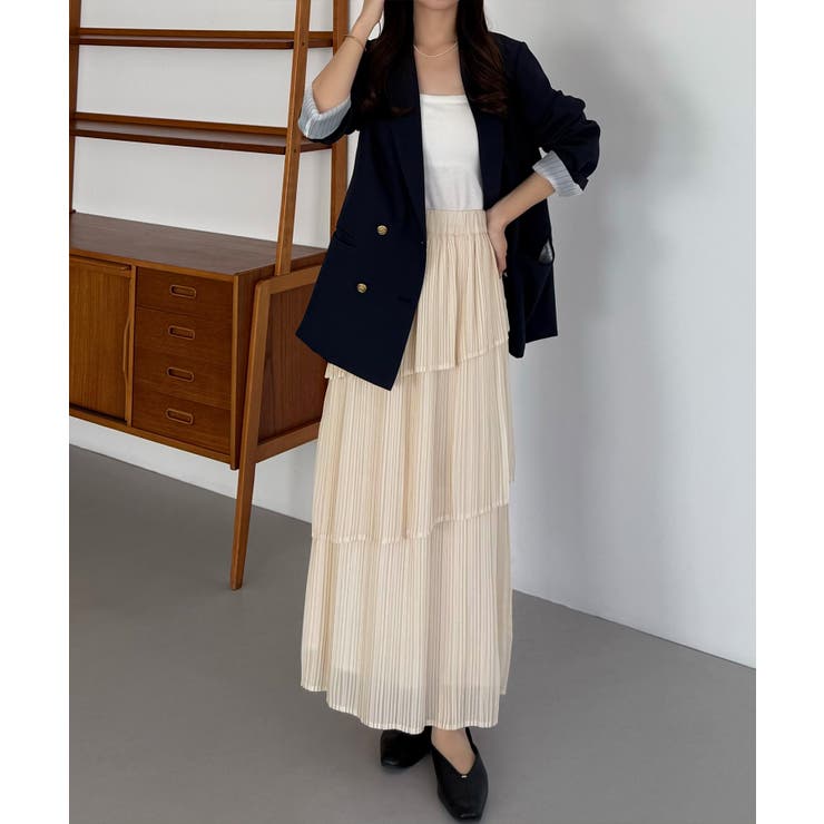 callautia プリーツティアードスカート | JUNOAH | 詳細画像10 