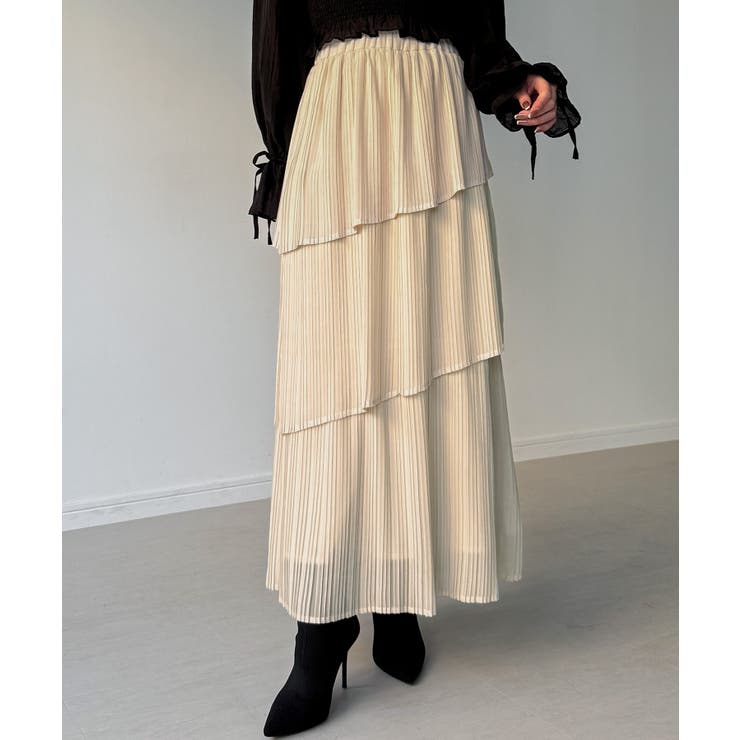 callautia プリーツティアードスカート | JUNOAH | 詳細画像14 