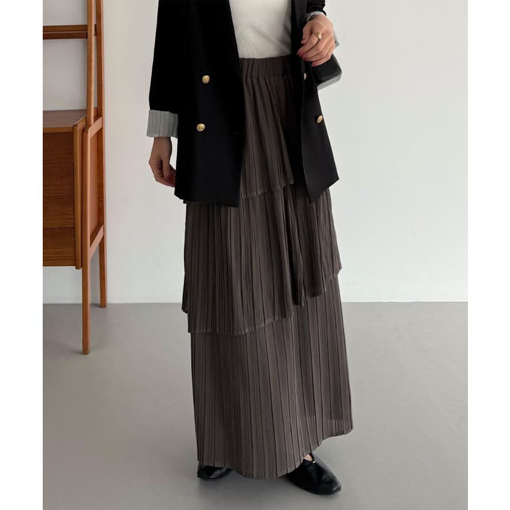 callautia プリーツティアードスカート | JUNOAH | 詳細画像20 