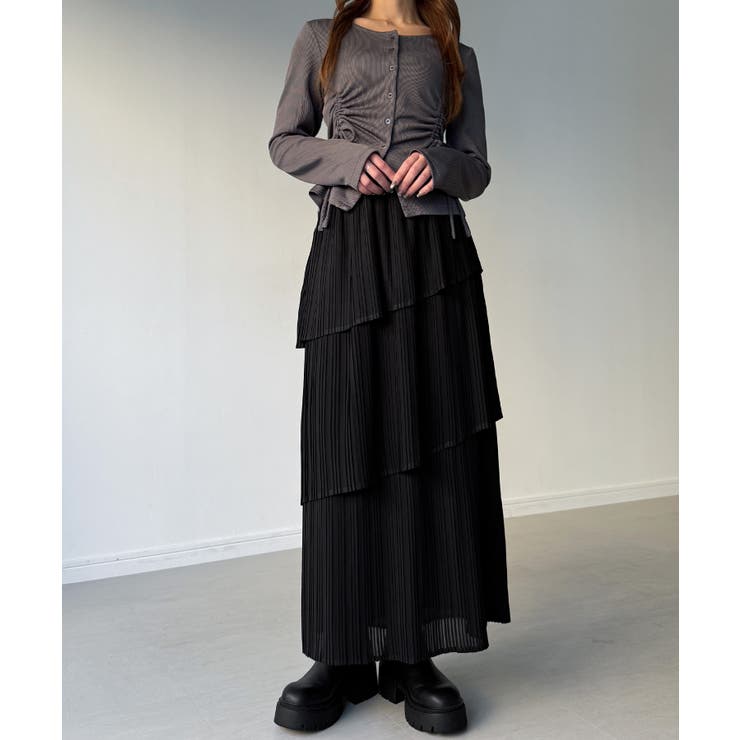 callautia プリーツティアードスカート | JUNOAH | 詳細画像6 