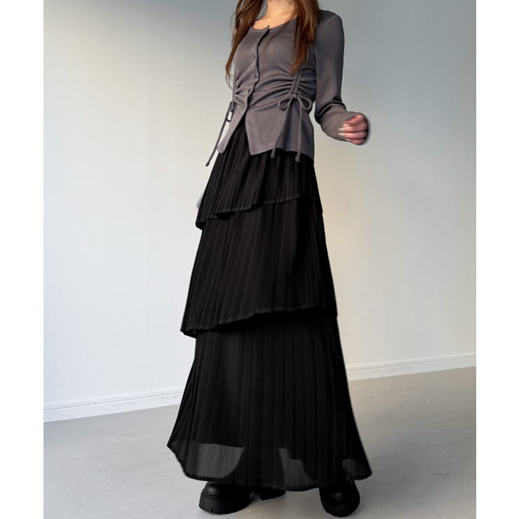 callautia プリーツティアードスカート | JUNOAH | 詳細画像8 