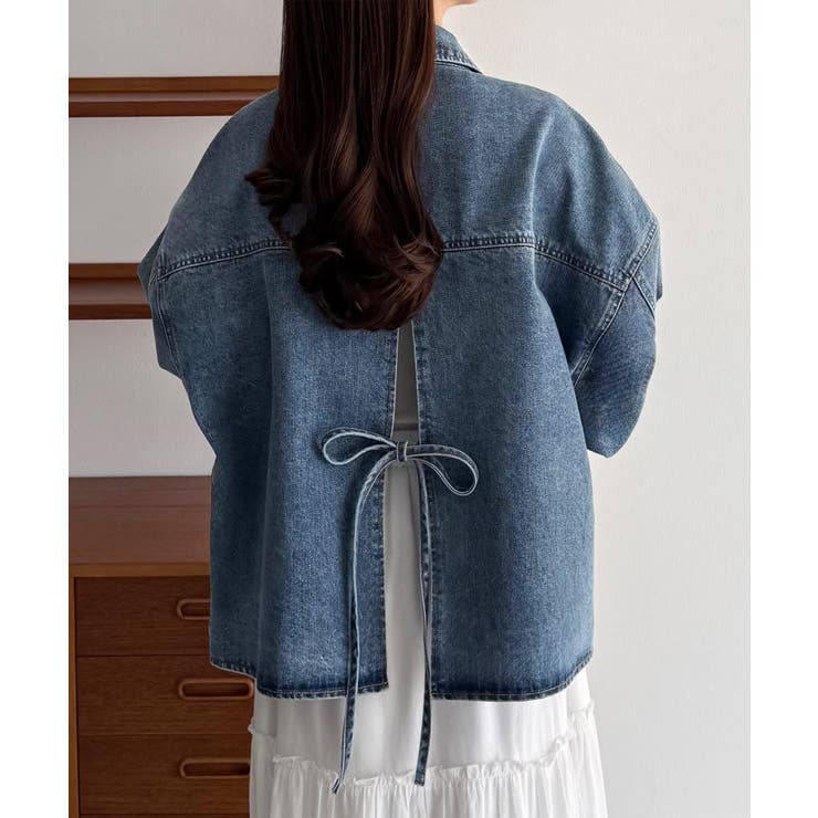 ライトブルー | callautia オーバーサイズデニムジャケット | JUNOAH