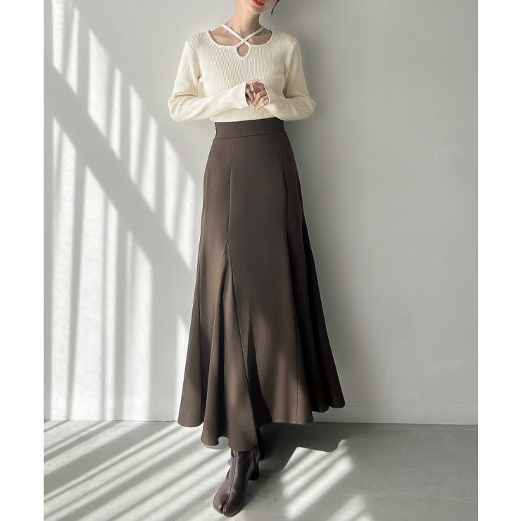 Meiru クロスネックリブニット | JUNOAH | 詳細画像6 