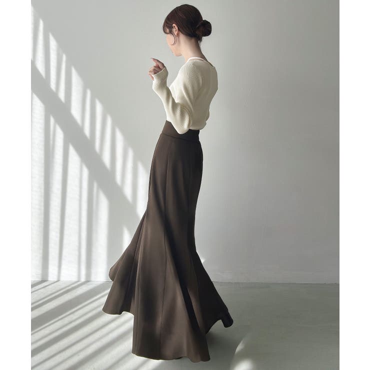 Meiru クロスネックリブニット | JUNOAH | 詳細画像7 