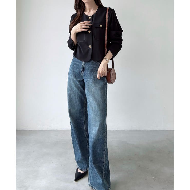 Meiru ノーカラージャケット＋マーメイドスカートSET（薄手、裏地なし） | JUNOAH | 詳細画像10 