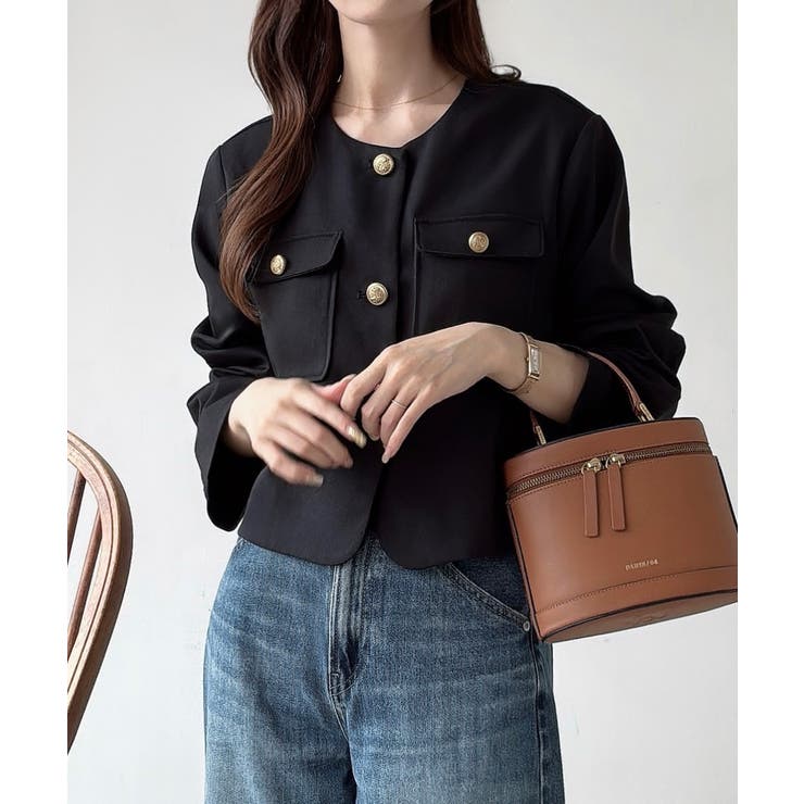 Meiru ノーカラージャケット＋マーメイドスカートSET（薄手、裏地なし） | JUNOAH | 詳細画像9 