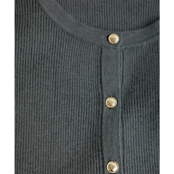 Meiru ロング丈ニュアンス釦ニットカーディガン | JUNOAH | 詳細画像20 