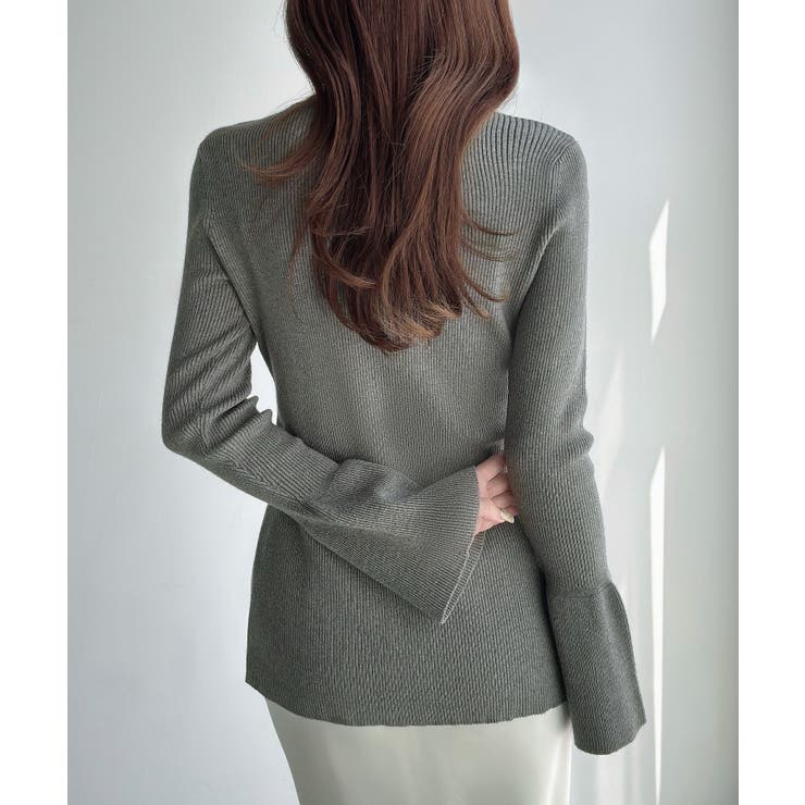 Meiru ロング丈ニュアンス釦ニットカーディガン | JUNOAH | 詳細画像4 