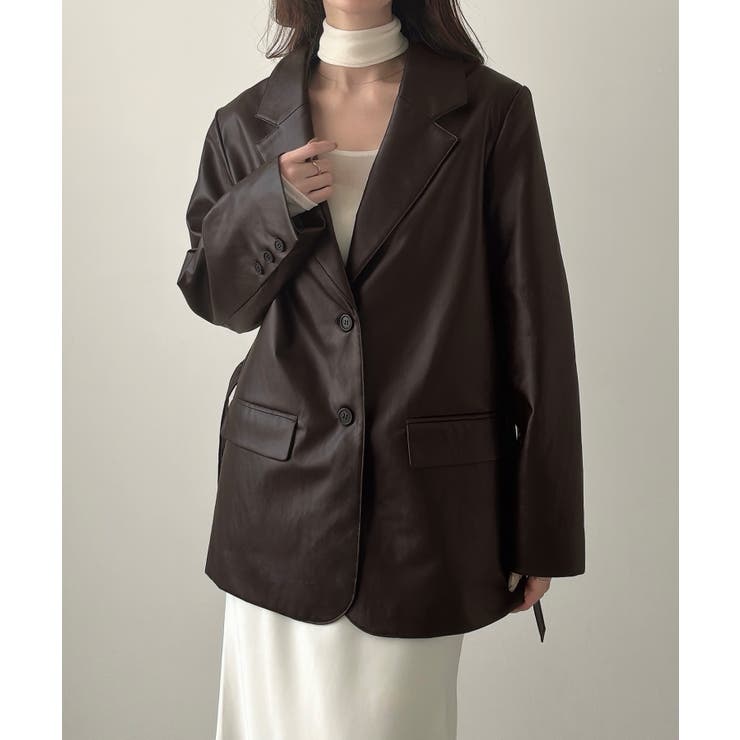 オーバーサイズPUレザージャケット | JUNOAH | 詳細画像11 