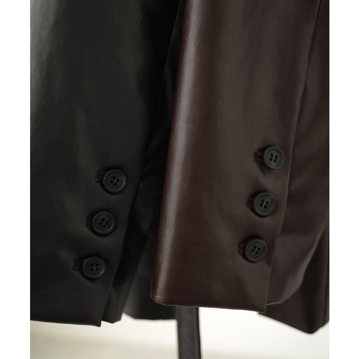 オーバーサイズPUレザージャケット | JUNOAH | 詳細画像13 