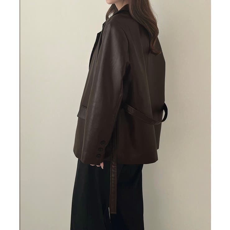 オーバーサイズPUレザージャケット | JUNOAH | 詳細画像9 