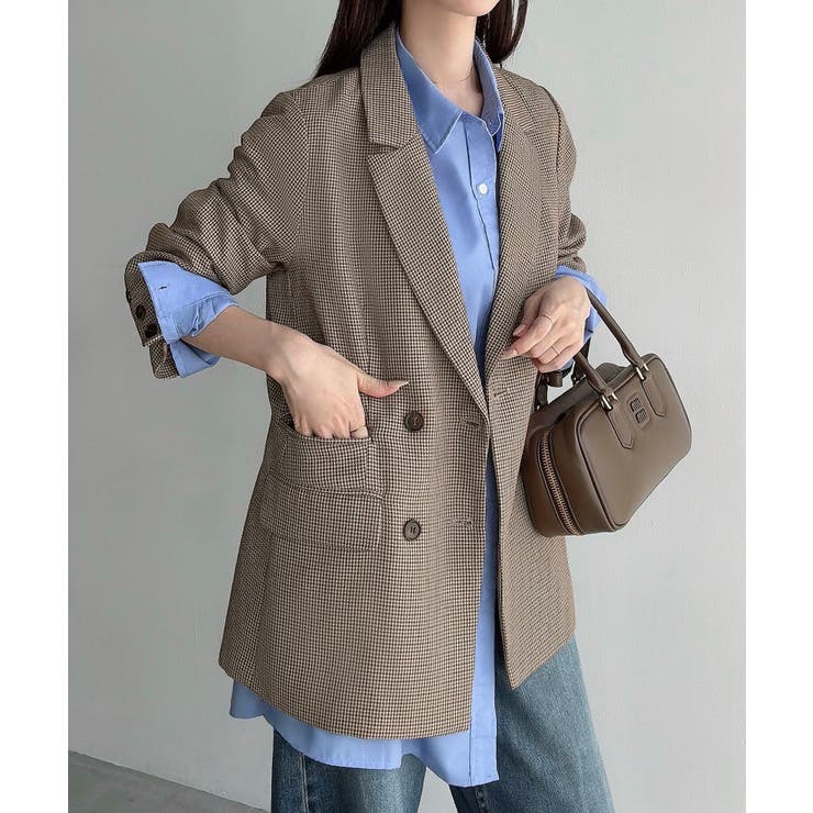 Meiru ダブルテーラードジャケット | JUNOAH | 詳細画像15