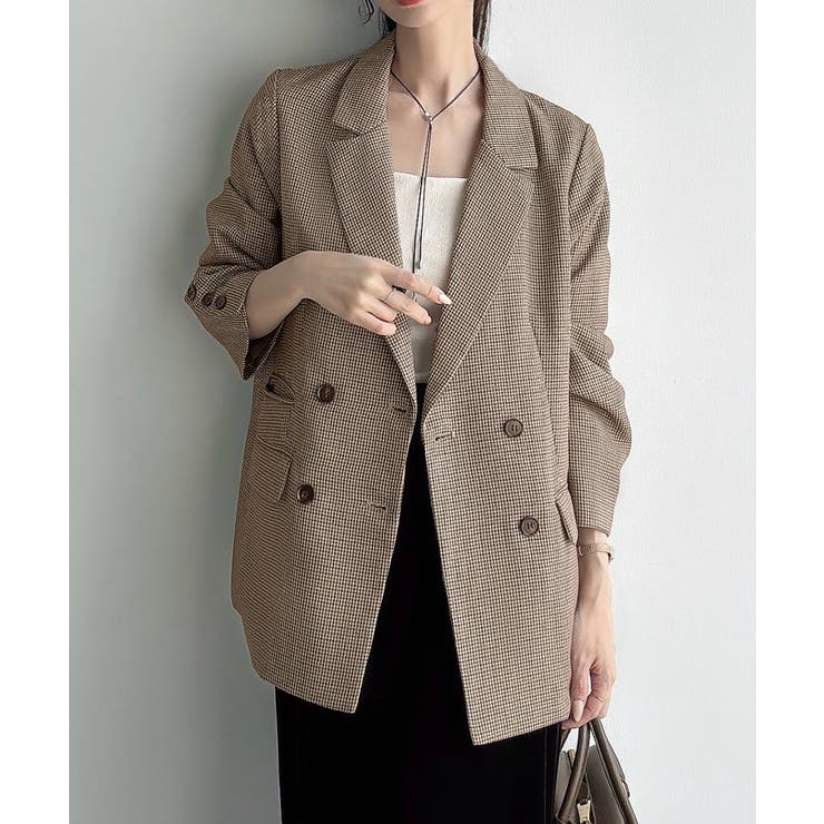 ダークベージュ | Meiru ダブルテーラードジャケット | JUNOAH