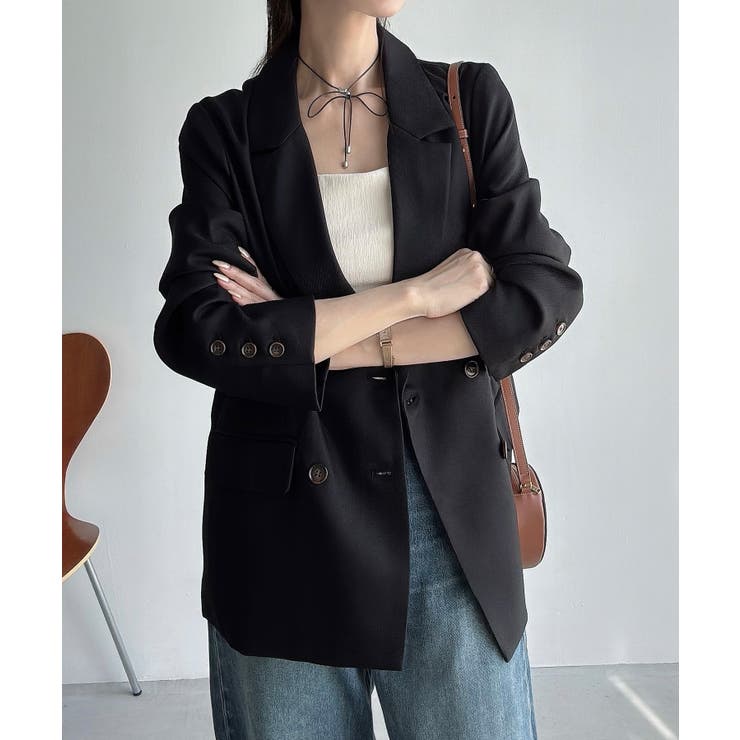 Meiru ダブルテーラードジャケット | JUNOAH | 詳細画像6