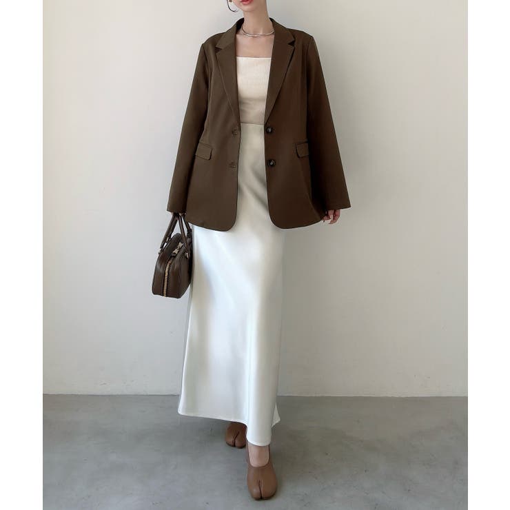 Meiru シングルテーラードジャケット(薄手、裏地なし)【セットアップ対応】 | JUNOAH | 詳細画像17 