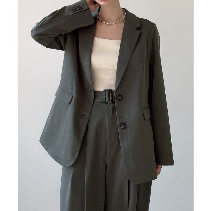 Meiru シングルテーラードジャケット(薄手、裏地なし)【セットアップ対応】 | JUNOAH | 詳細画像7 